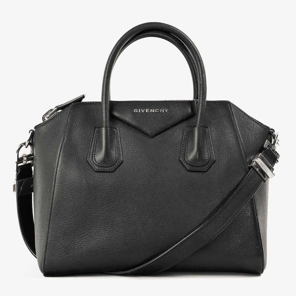 Givenchy Antigona Small Black Leather Tote Bag